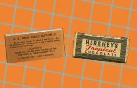 Wrapped U.S. Army Field Ration D and Hershey’s Tropical Chocolate bars