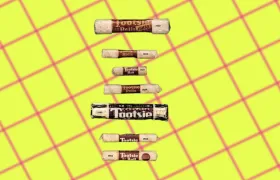 Vintage Tootsie Roll wrappers dated from 1930 to 1948