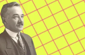 Milton S. Hershey portrait in suit and mustache
