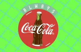 Always Coca-Cola logo with contour bottle on red disc
