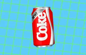 New Coke red and silver soda can from 1985