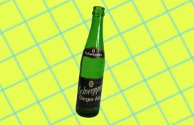 Vintage Schweppes Ginger Ale green glass bottle