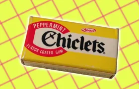 Vintage Adams Peppermint Chiclets flavor coated gum box
