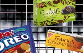 Nabisco SnackWell's Devil's Food, Uh-Oh Oreo, and Famous Chocolate Wafers boxes
