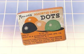 Vintage Mason's Dots assorted candy box from Brooklyn