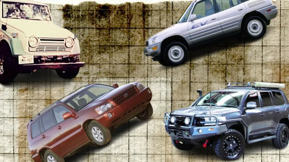 Four discontinued Toyota SUVs including RAV4 EV Highlander and Land Cruiser