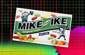 Mike and Ike Original Fruits candy box with chewy fruit candies