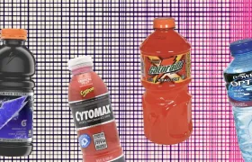 Gatorade Midnight Ice, Cytomax, X-Factor, and Powerade Option bottles