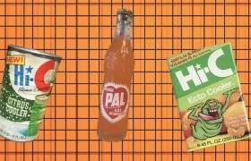 Hi-C Citrus Cooler can, PAL Ade bottle and Ecto Cooler box