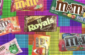 Discontinued M&M’s packages including Royals, White Candy Corn, and Dulce de Leche