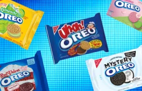 Oreo packages including Limeade, Red Velvet, Uh Oh, and Mystery flavors