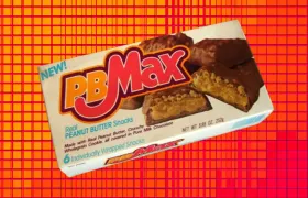 Vintage PB Max box of chocolate-covered peanut butter cookie snacks