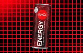 Coca-Cola Energy can with red Coca-Cola disc logo