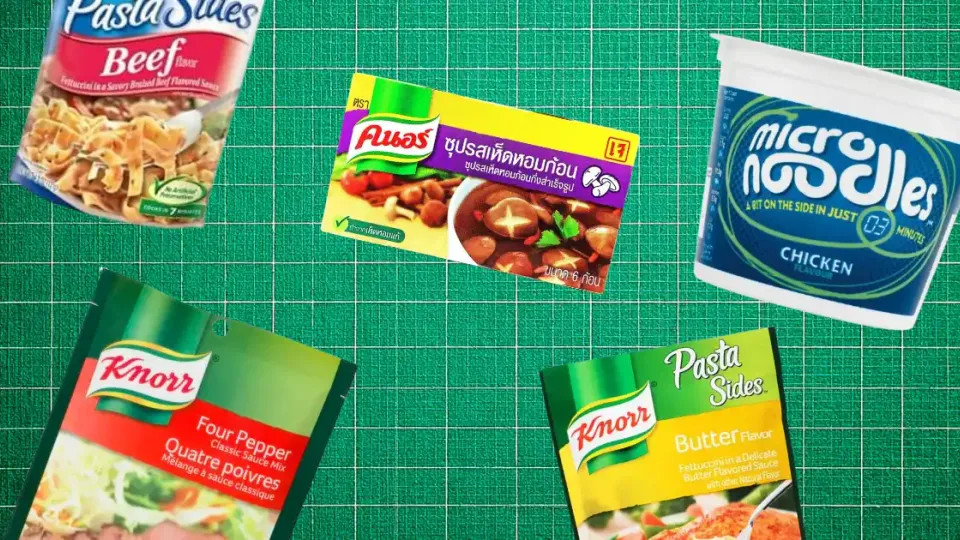Knorr Pasta Sides, Micro Noodles, and sauce mix packages
