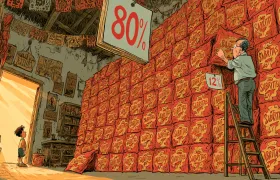 Sabritas chips stacked wall-high in a Mexican corner store